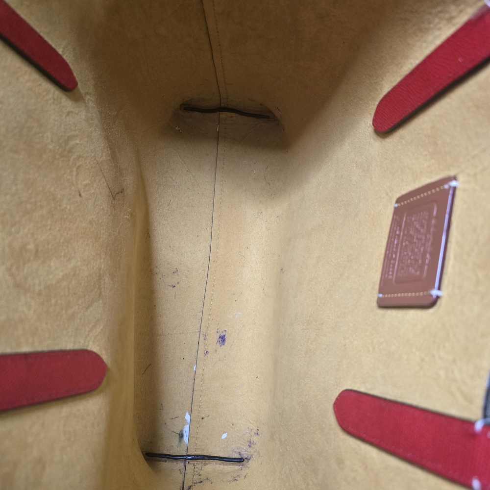 ❤️Large  Coach Disney Mickey Mouse X Keith Haring Highline Brass/Chalk Tote - Picture 7 of 10